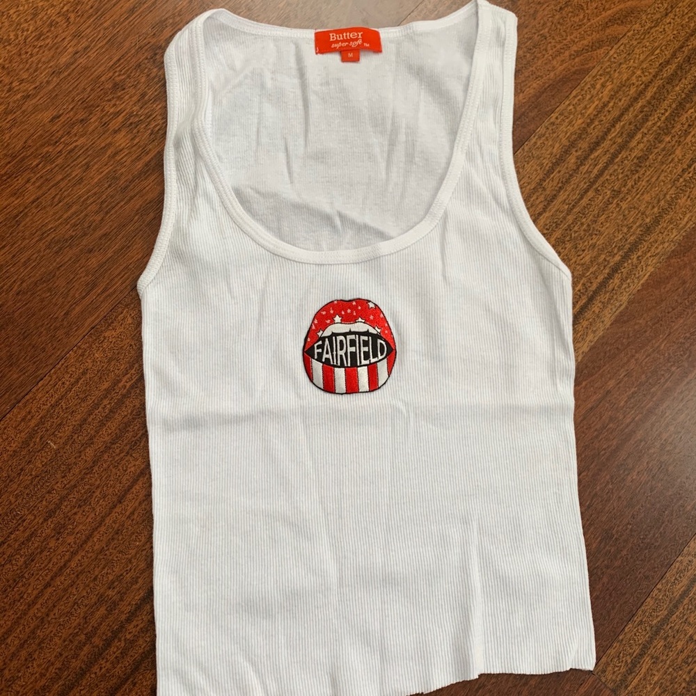 Fairfield University White Lips Butter Tank Top